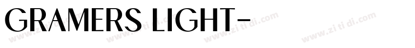 Gramers Light字体转换